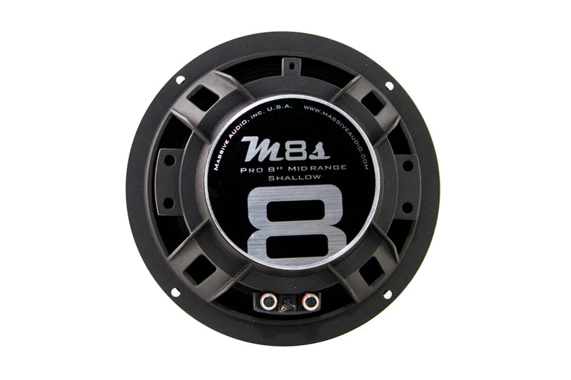 Massive Audio -M8S - 8" 140 Watt 4 Ohm Mid-Range Shallow Mount Speaker image 2