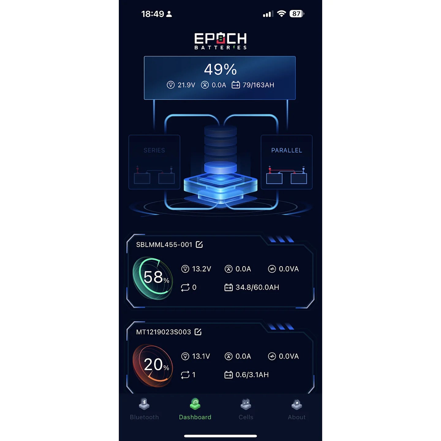 Epoch Batteries -70.4V (72V) 105ah - LiFePO4 Golf Cart Battery - Complete Kit image 3