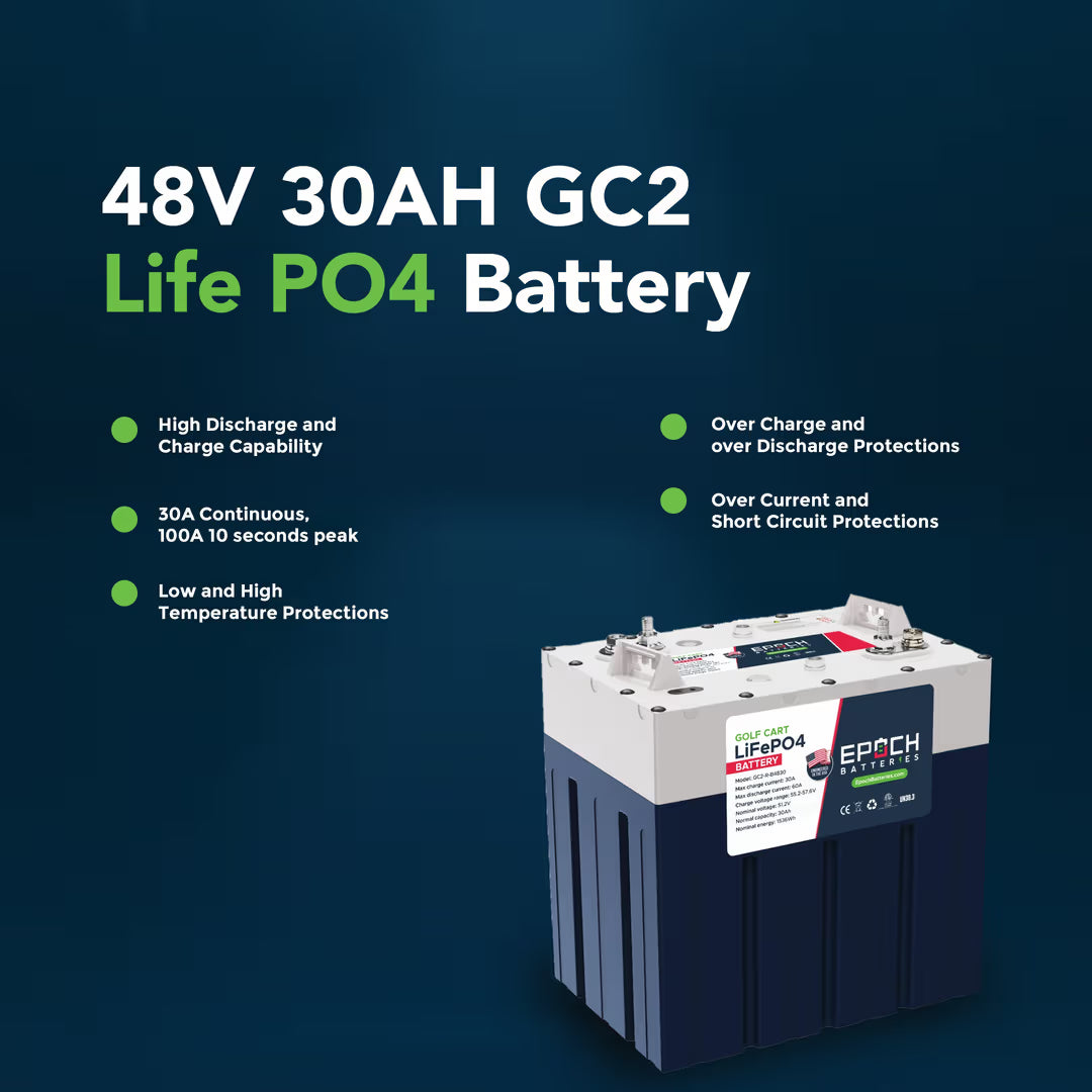 Epoch Batteries - 48V 120Ah GC2 - Golf Cart LiFePO4 - Complete Kit image 3