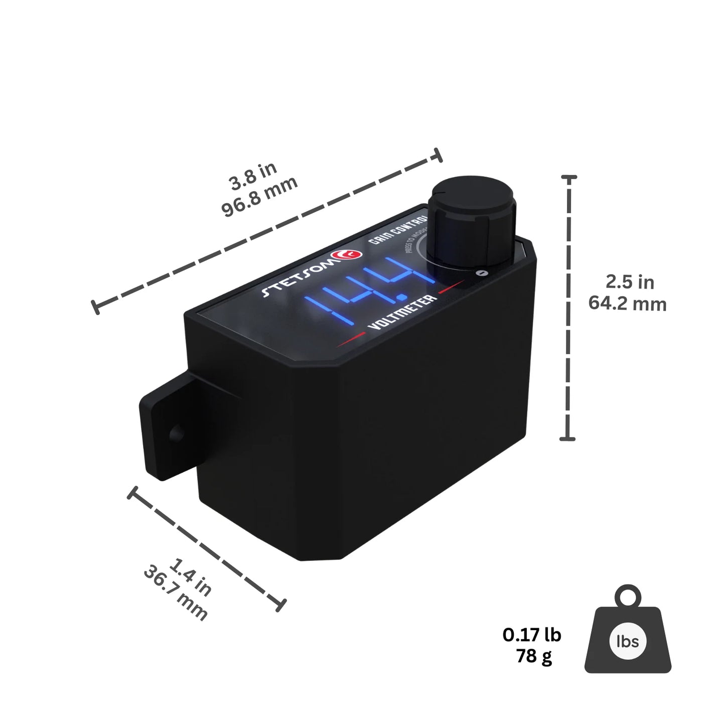 Stetsom 4in1 Universal Bass Knob Gain Control + Voltmeter + On/Off Switch image 7