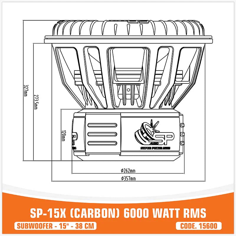 SP Audio - SP 15X - CARBON FIBERS SUBWOOFER 15" 6000W RMS image 6