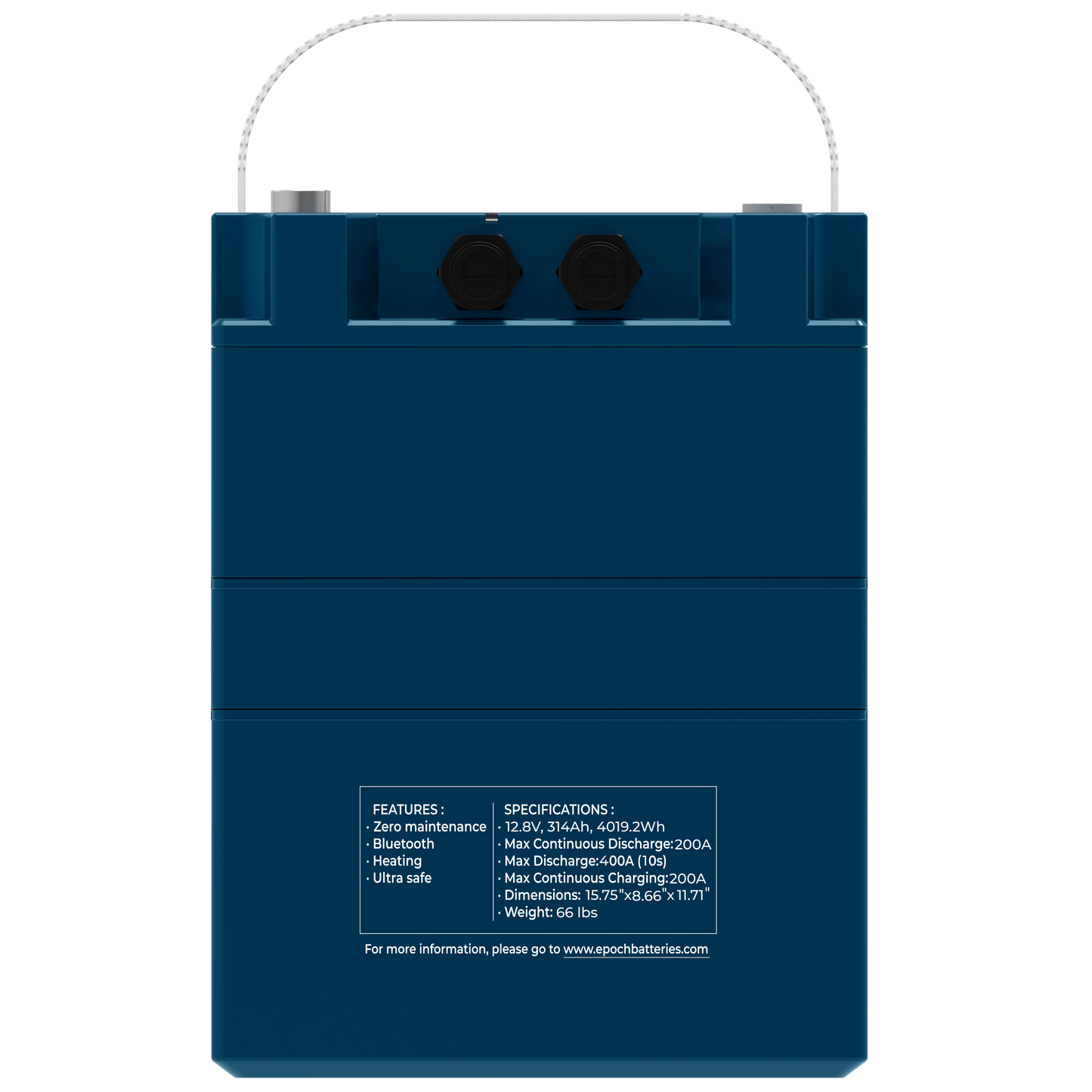 12V 314Ah V2-T Elite Series - Heated & Bluetooth & Victron Comms LiFePO4 Battery