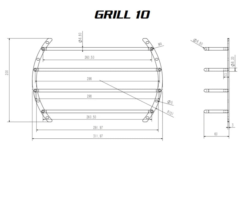 Massive Audio - GRILL10 - 10" Deep Anodized Steel Protective Subwoofer Grill image 1