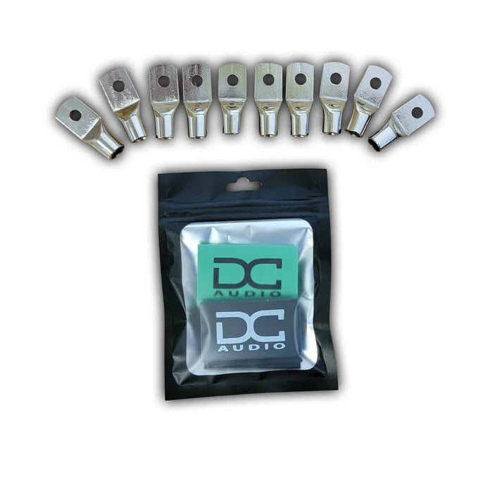 DC Audio -DC Audio 4AWG-6mm Hole Copper Ring Terminals w/ Heat Shrink 1 image 2