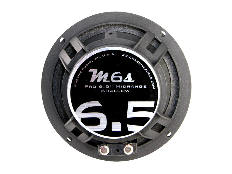 Massive Audio -M6S - 6.5" 130 Watt 4 Ohm Mid-Range Shallow Mount Speaker image 0