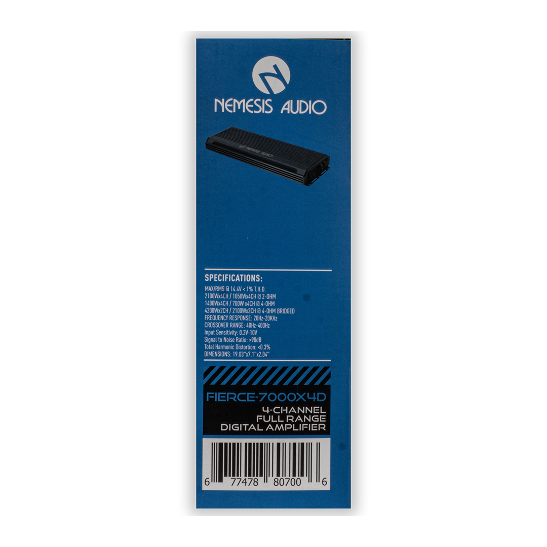 Nemesis Audio - FIERCE-7000X4D - 7,000W Max/ 4,200W RMS 4-CH Class D Amp image 2