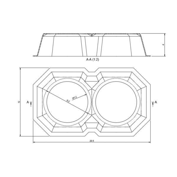 Custom Speaker Pods - Dual 8″ Universal Flat Vortex Speaker Pod image 2