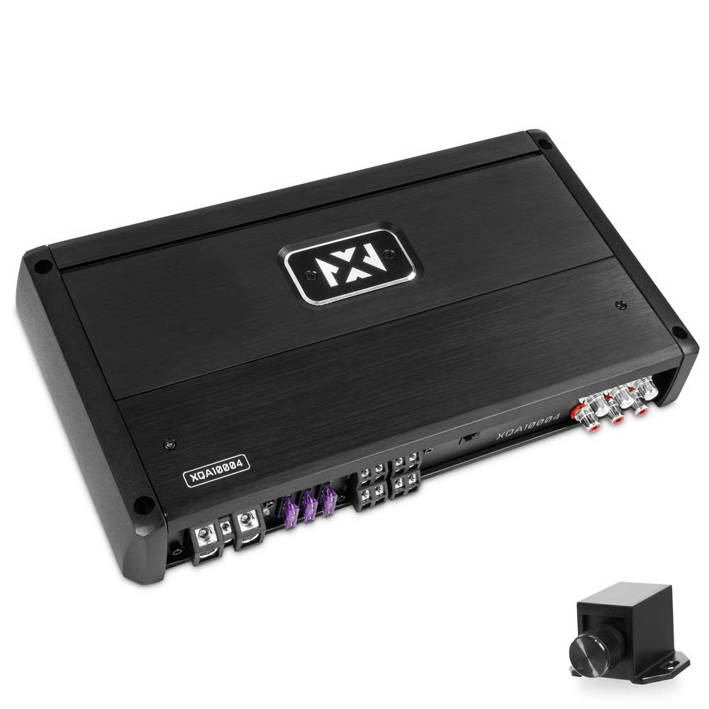 NVX 4-Channel & Mono Amp with Upgrade Kit + Capacitor Includes 4 ch Amp, 1200W Mono Amp, Amp kit, 2ch rca, 4ch rca, Speaker Wire, Big 3 kit, Capacitor
