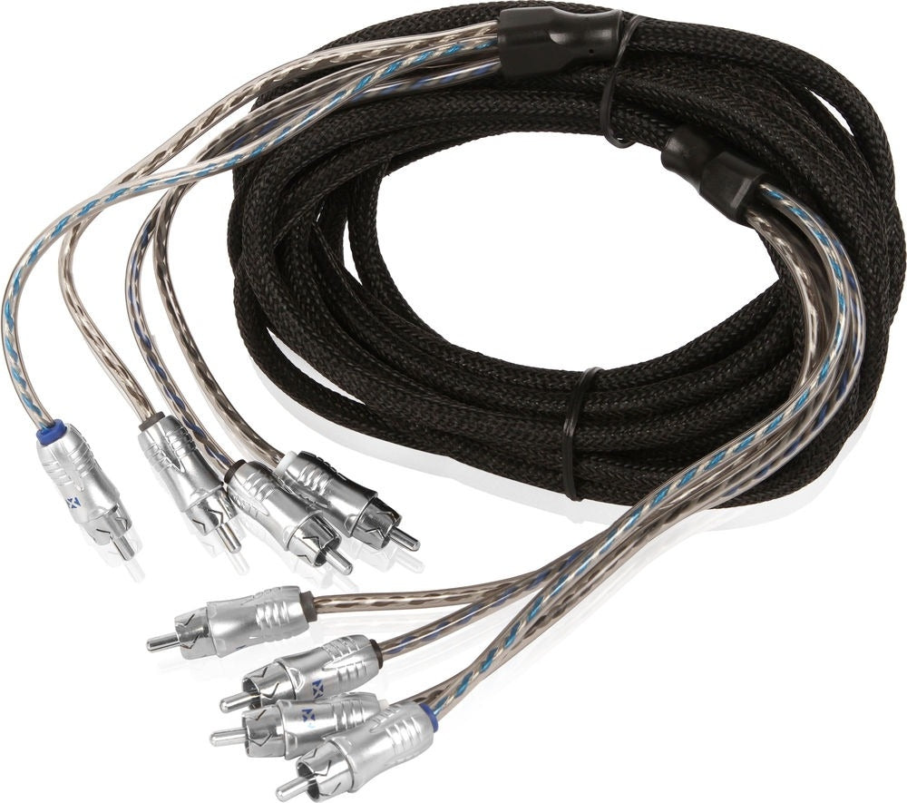 NVX 4-Channel & Mono Amp with Upgrade Kit + Capacitor Includes 4 ch Amp, 1200W Mono Amp, Amp kit, 2ch rca, 4ch rca, Speaker Wire, Big 3 kit, Capacitor