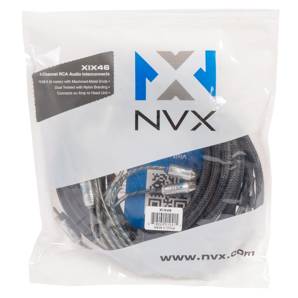 NVX 4-Channel & Mono Amp with Upgrade Kit + Capacitor Includes 4 ch Amp, 1200W Mono Amp, Amp kit, 2ch rca, 4ch rca, Speaker Wire, Big 3 kit, Capacitor