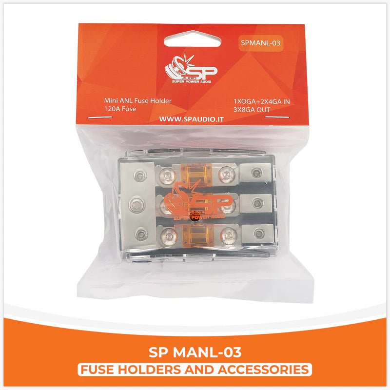 SP Audio - SP MAN 03 - FUSEHOLDER 1x0Ga+2x4GA IN + 3x8 GA OUT image 2