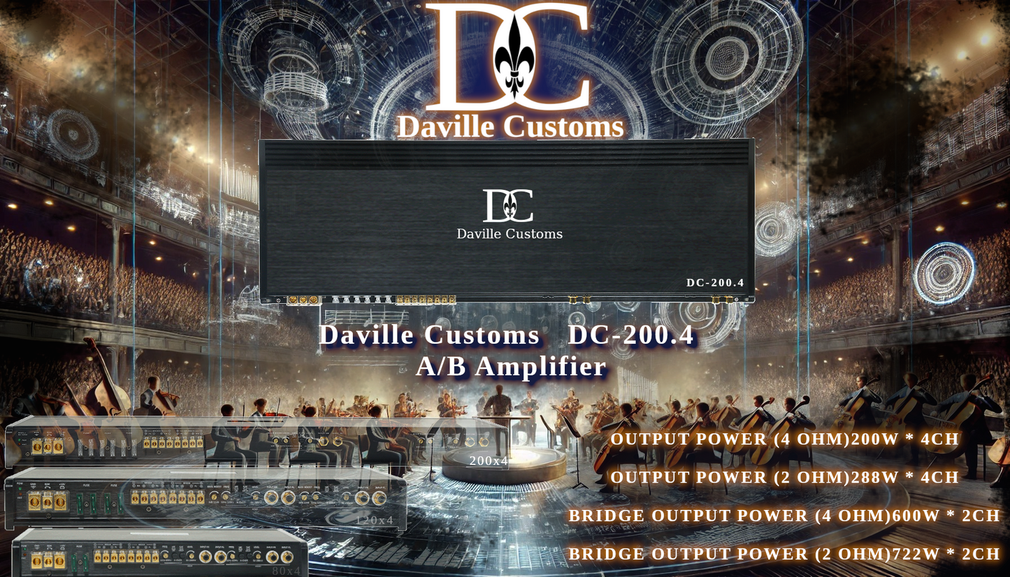 Daville Customs - DC-200.4 - Class A/B HIGH POWER CAR AUDIO AMPLIFIER image 0