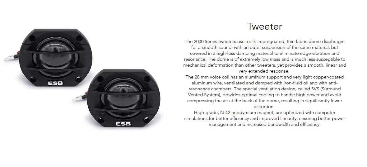 ESB Audio - 2.6K2XP - 2-Way Speaker System with 1.1"/28 mm Tweeter image 4