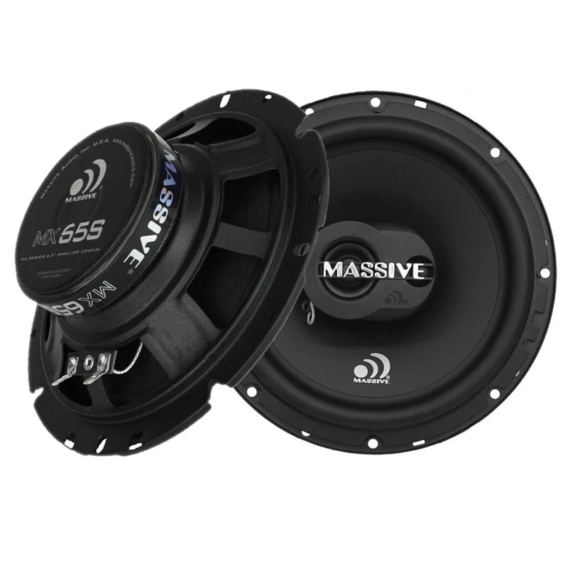 Massive Audio -MX65SV2 - 6.5" 2-Way 50 Watts RMS Shallow Coaxial Speakers image 0