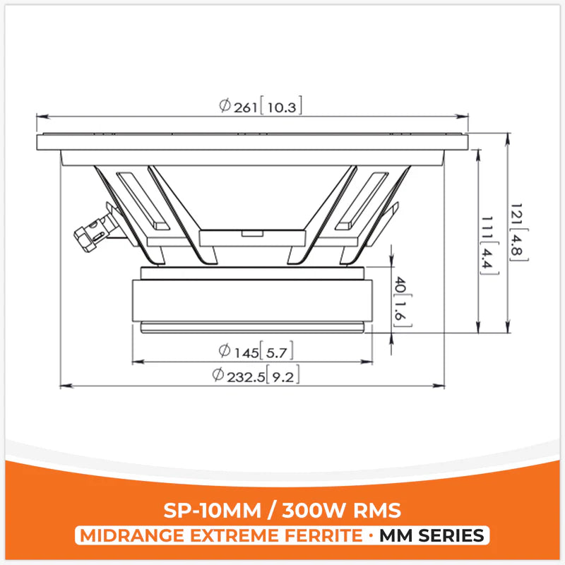 SP Audio - SP 10MM MIDRANGE EXTREME 10"/25CM 300W RMS image 5