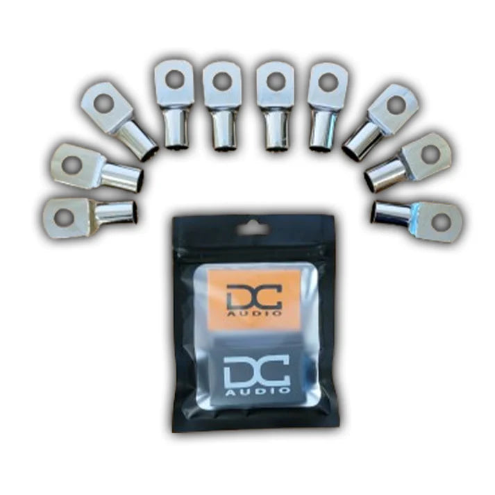DC Audio -DC Audio 1/0 Gauge Tinned Copper Ring Terminals w/ Heat Shrink 10 pack image 1