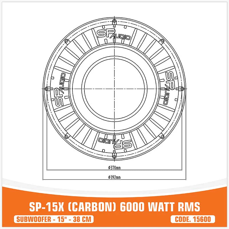 SP Audio - SP 15X - CARBON FIBERS SUBWOOFER 15" 6000W RMS image 5