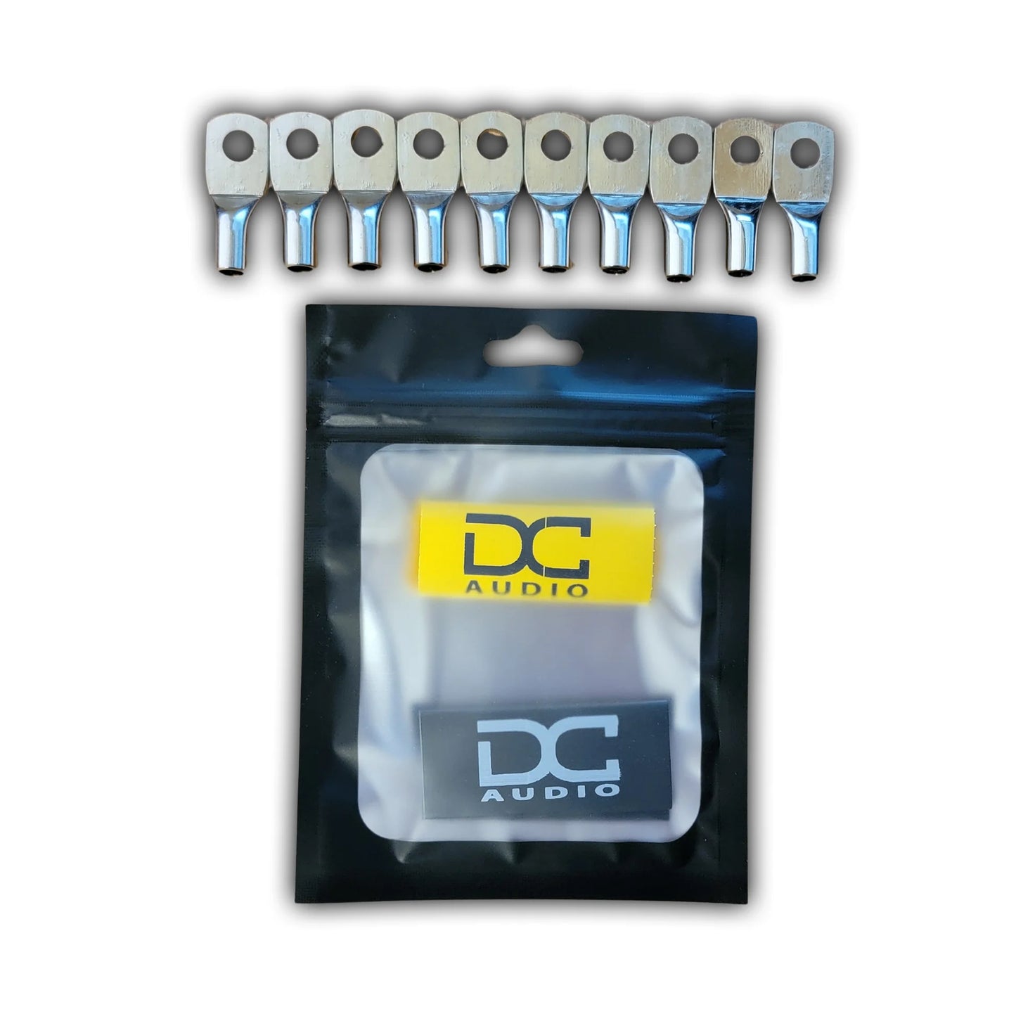 DC Audio -DC Audio 8AWG-6mm Hole Copper Ring Terminals w/ Heat Shrink 10 Pack image 3