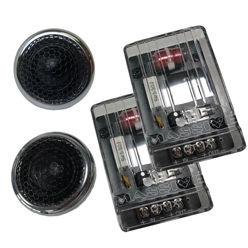 Massive Audio -CT1X - 100 Watts RMS Multi Mounting 25mm Silk Dome Chrome Tweeter image 0