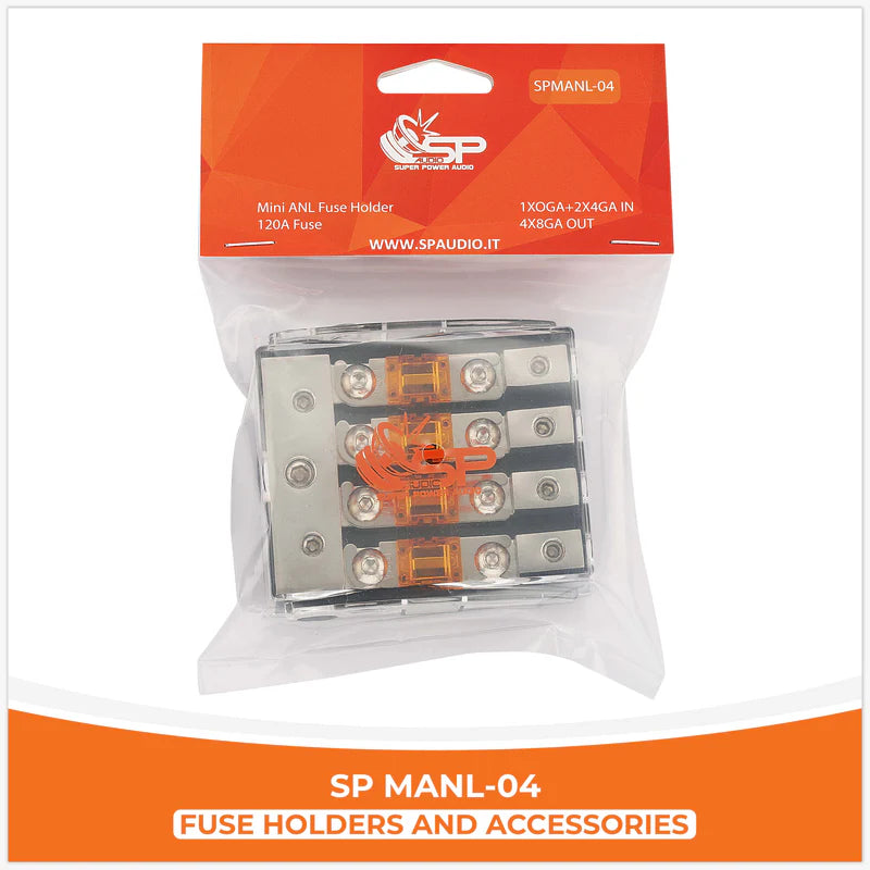 SP Audio - SP MAN 04 - FUSEHOLDER 1x0Ga+2x4 GA IN + 4x8 GA OUT image 1