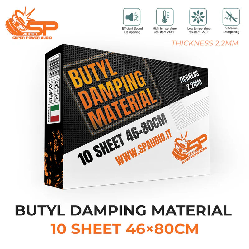 SP Audio - BUTYL MATERIAL 10 SHEET NEW - THICKNESS 2.2mm image 0