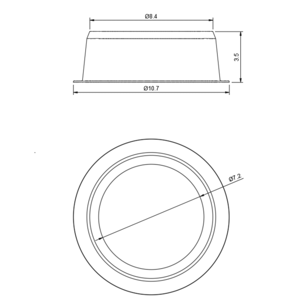 Custom Speaker Pods -8″ Universal Flat Speaker Pod for any flat mounti image 2