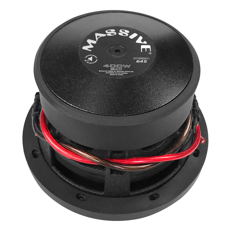 Massive Audio - SUMMO64S - 6" 200 Watts RMS Dual 4 Ohm, 1.5" V.C. Shallow Mount image 1