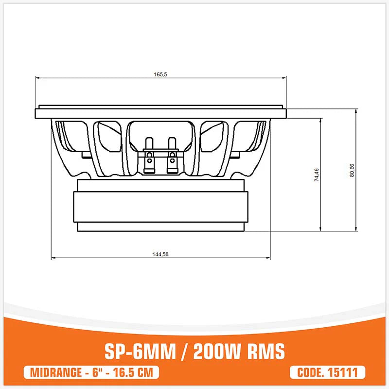 SP Audio - SP 6MM MIDRANGE EXTREME 6,5"/16,5CM 200W RMS image 5