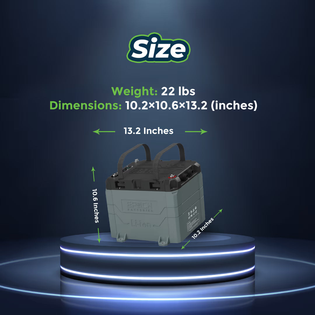 Epoch Batteries - B1250B -12V 50Ah LiFePO4 Lithium Battery - Bluetooth, Heating, image 4