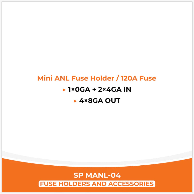 SP Audio - SP MAN 04 - FUSEHOLDER 1x0Ga+2x4 GA IN + 4x8 GA OUT image 2