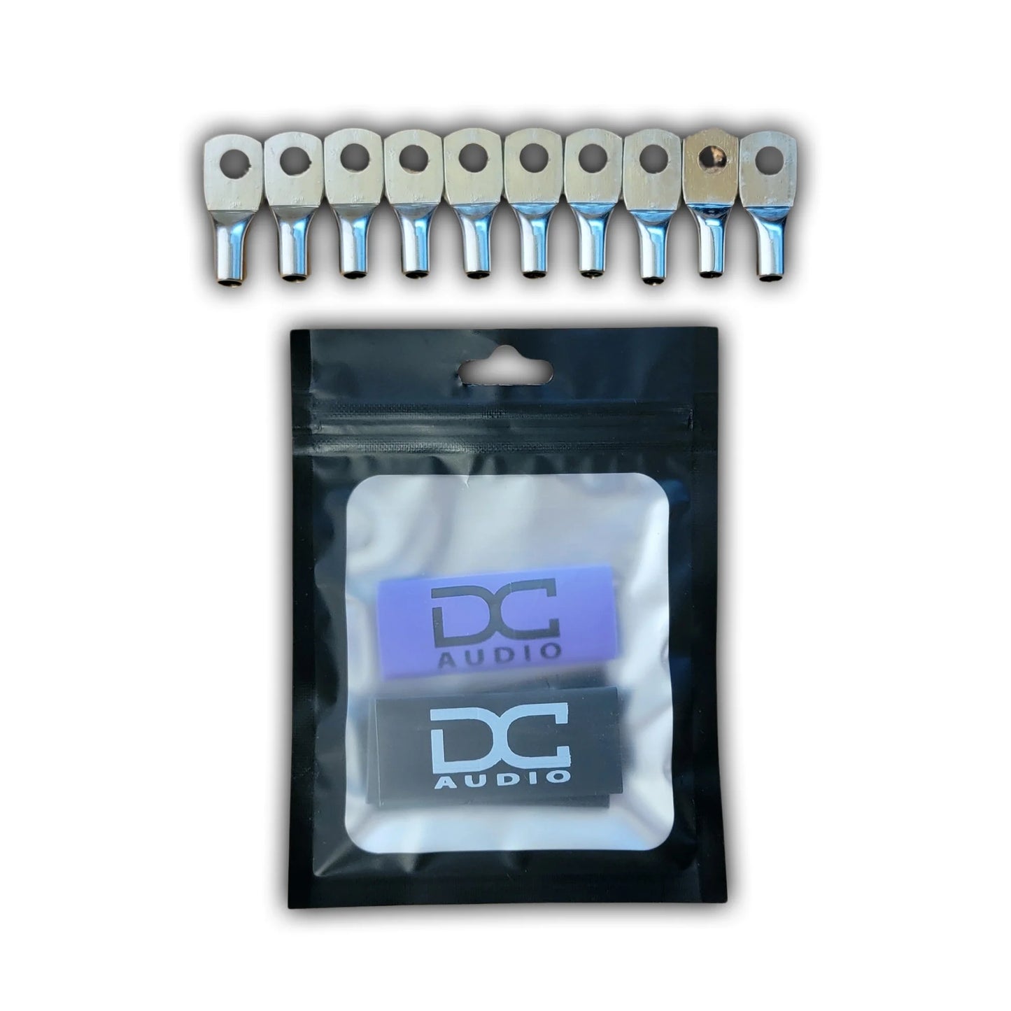 DC Audio -DC Audio 8AWG-6mm Hole Copper Ring Terminals w/ Heat Shrink 10 Pack image 2