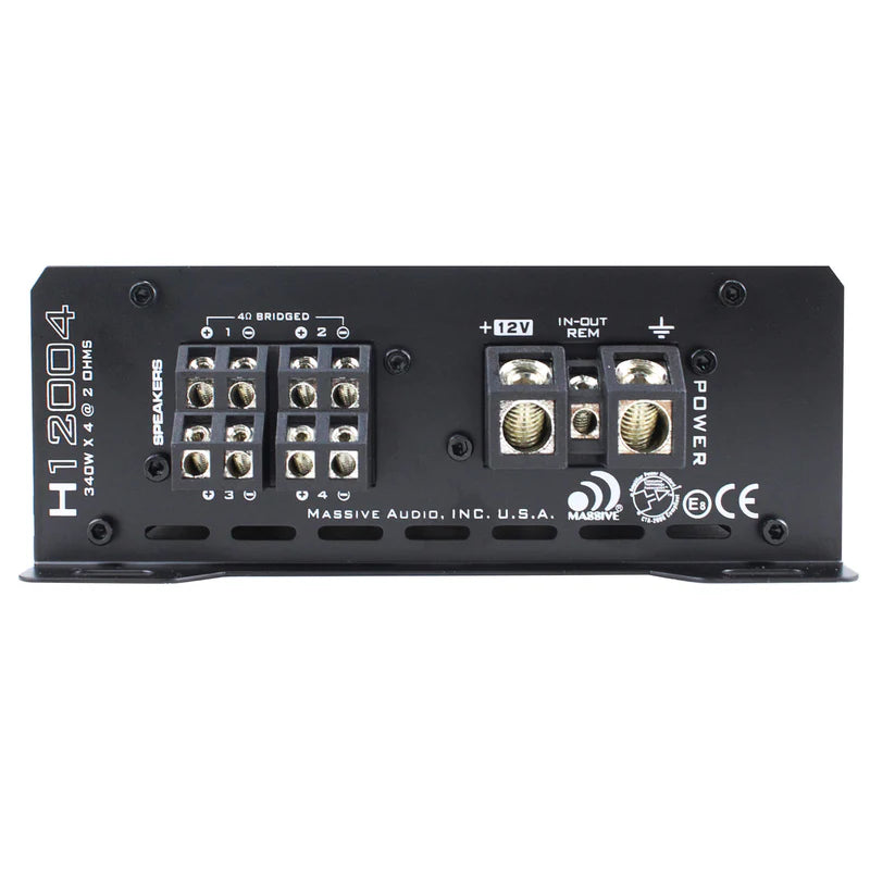 Massive Audio - H12004 - 200 Watts RMS x 4 @ 4 Ohm 4 Channel Amplifier Sale pric image 1