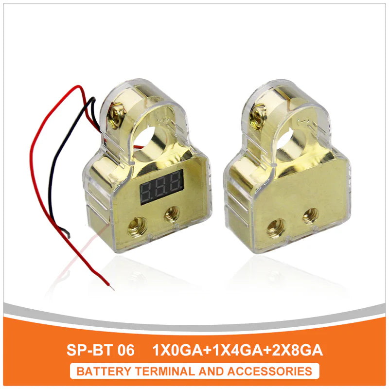 SP Audio -SP-BT 06 - Battery Terminals With Volt Meter image 2