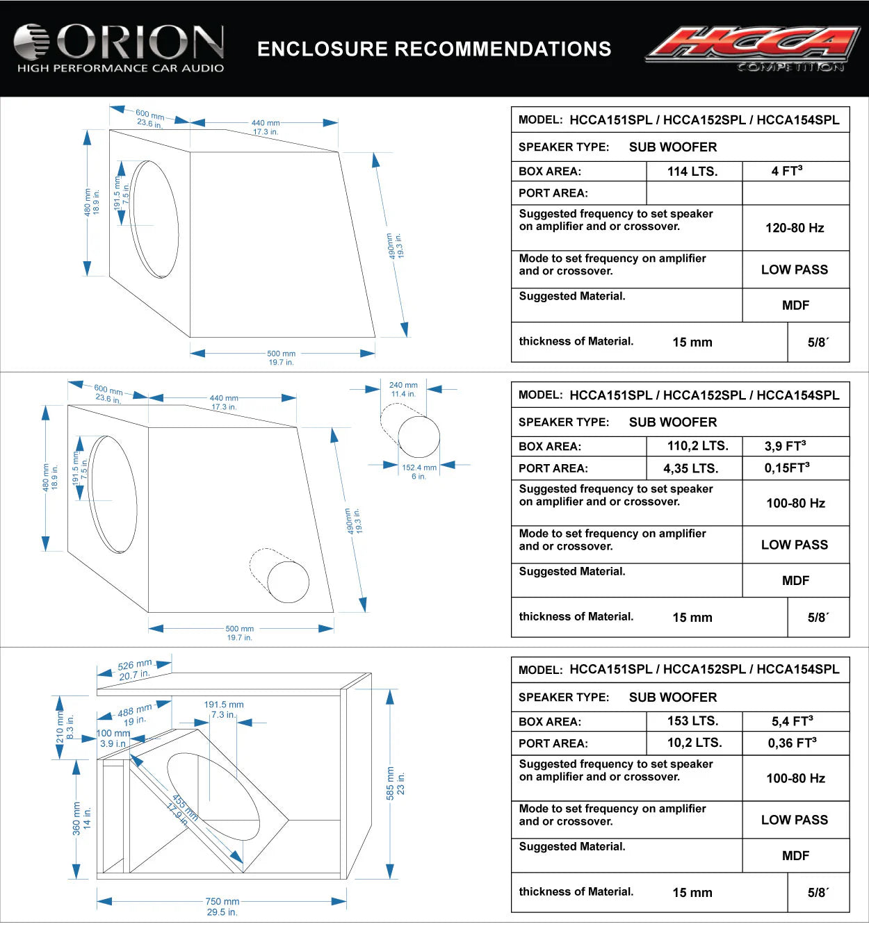 Orion - HCCA152SPL Subwoofer 15" DVC 2-Ohm 5000 Watts RMS | 20000 Watts MAX image 8