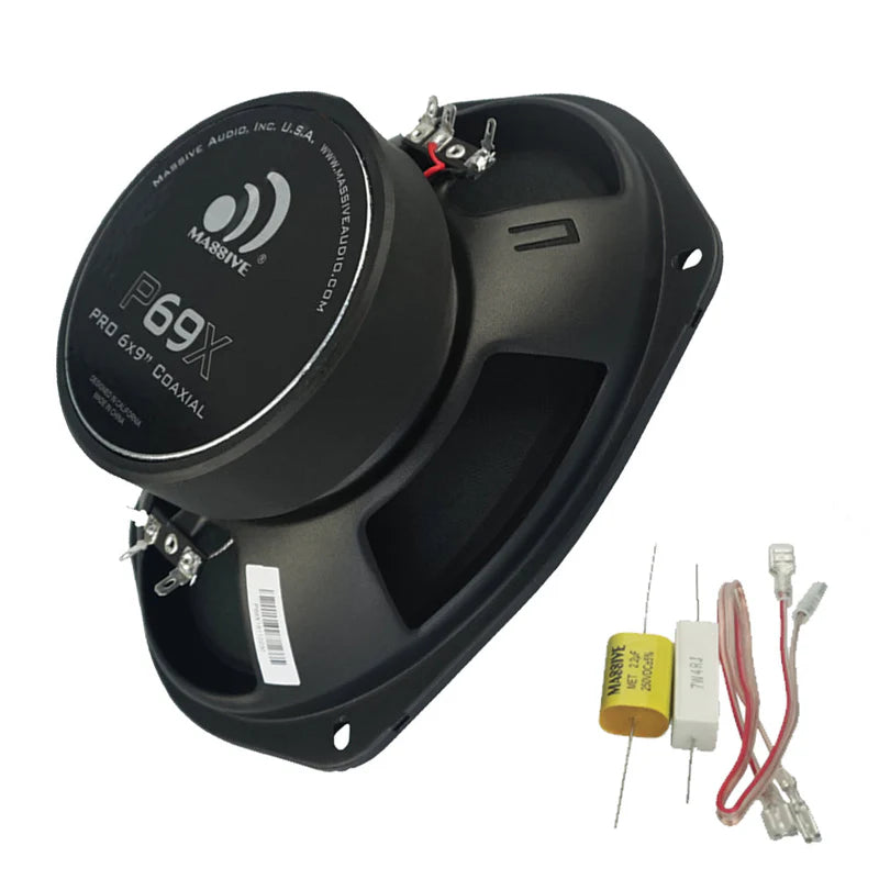 Massive Audio -P69XV2 - 6"x 9" 2-Way 140 Watts RMS Coaxial Pro Audio Speakers image 1
