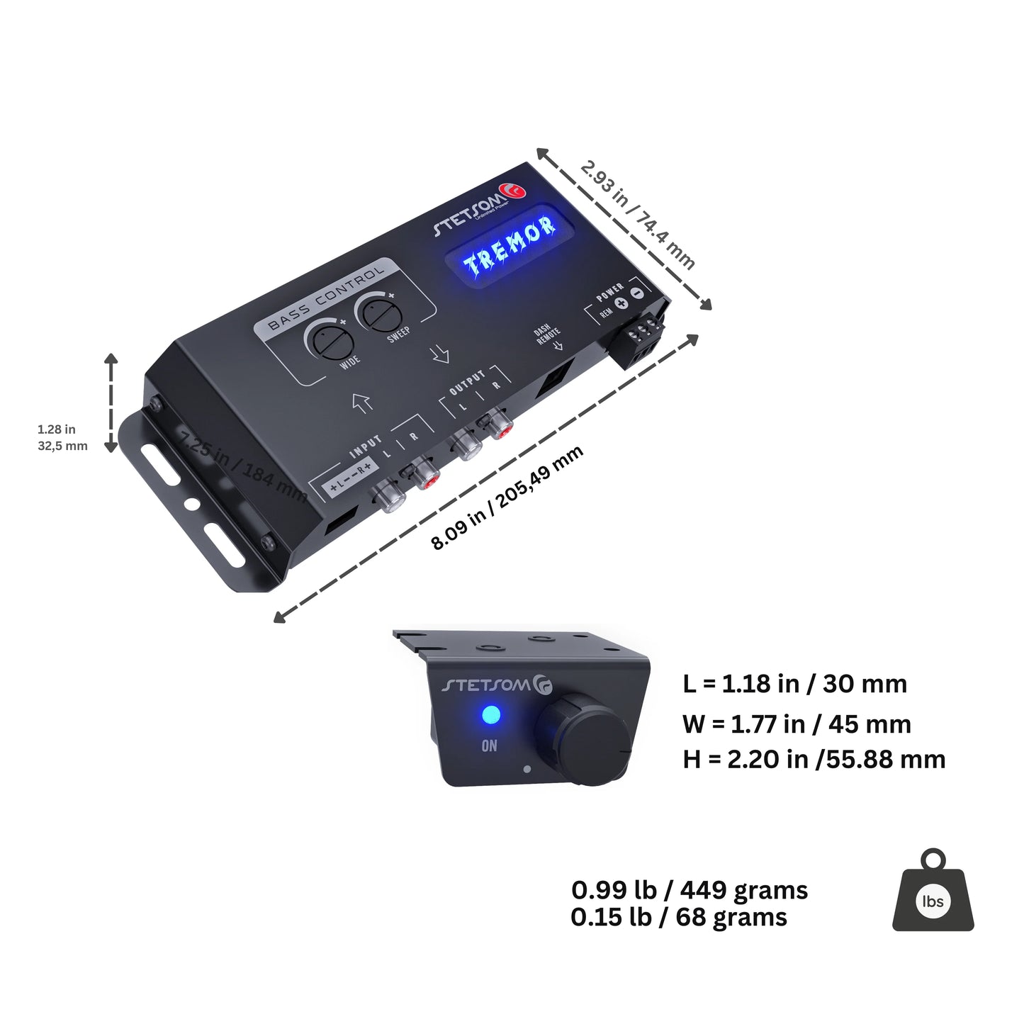 Stetsom - TREMOR STT42 - Bass Restoration Processor + Tremor Control image 2
