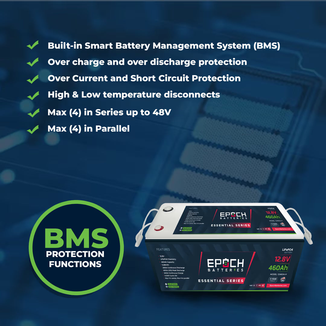 Epoch Batteries - 12460A-H - 12V 460Ah Bluetooth & Heated LiFePO4 Batt image 5