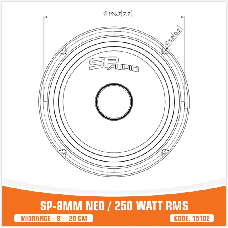 SP Audio - SP 8MM MIDRANGE EXTREME 8"/20CM 250W RMS image 9