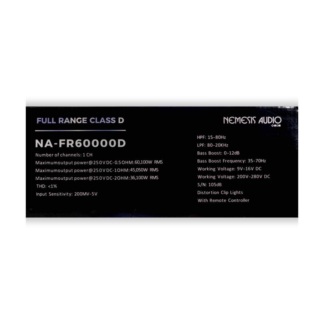Nemesis Audio - NA-FR60000D - 60,000W RMS Full-Range Class D 1-Channel Monoblock image 2