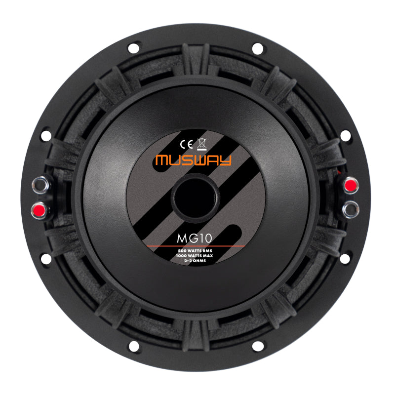 Musway - MG10 - 10" 500W RMS Subwoofer with Protection Grille Included image 1