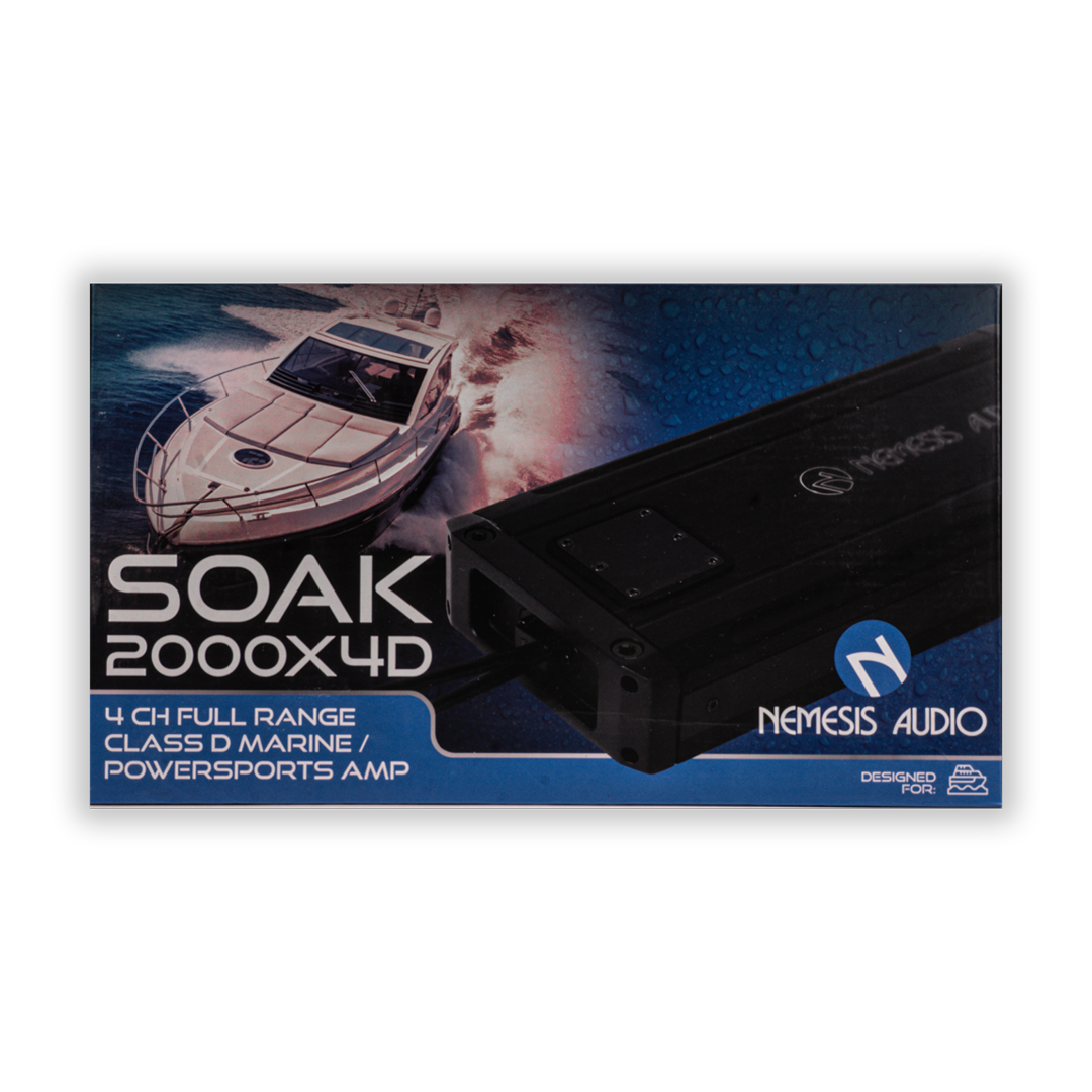 Nemesis Audio - SOAK-2000X4D 4-Ch - Marine Powersports Amplifier 1000w image 3