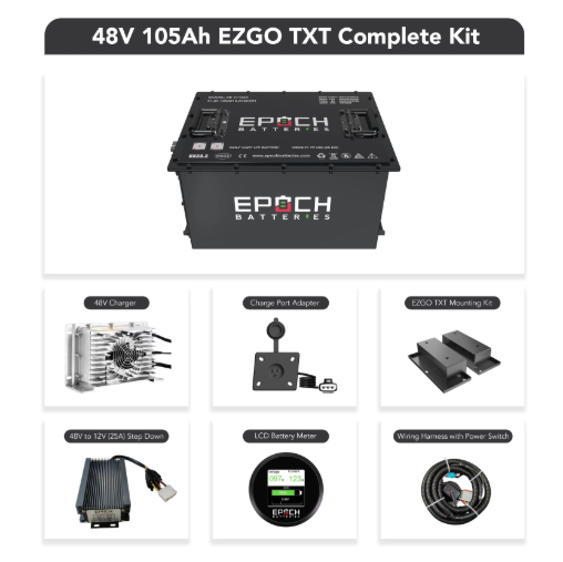 Epoch Batteries - 48V 105Ah -Lithium (LiFePO4) Golf Cart Battery Kit image 6