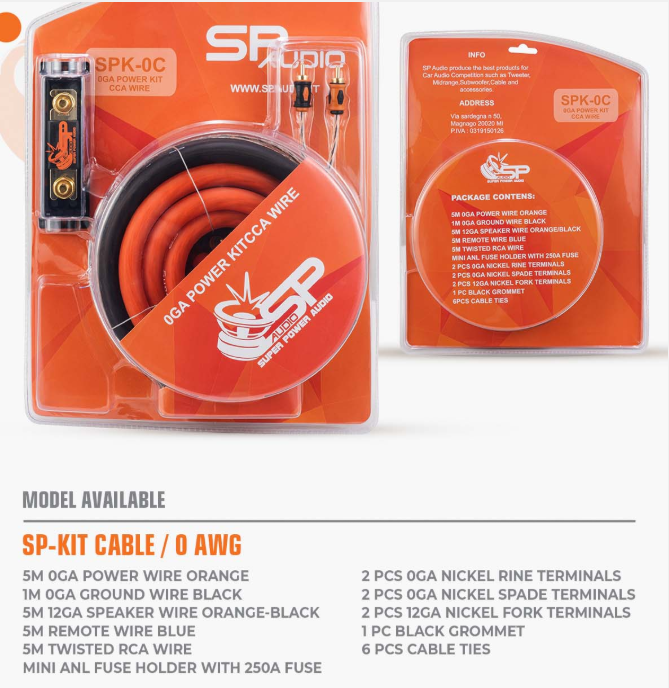 SP Audio - SP KIT CABLE 0 AWG CCA image 1