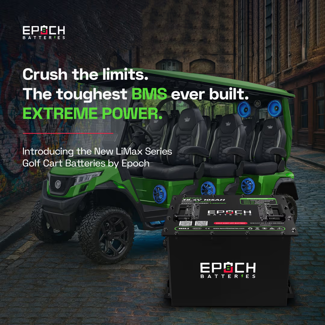 Epoch Batteries- 70.4V (72V) 105ah - LiFePO4 Golf Cart Batt - Complete kit image 2
