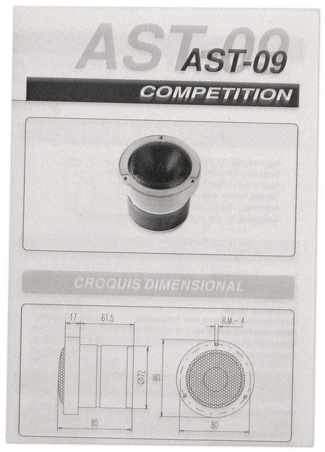 Beyma - AST09 - 3.5" 600 Watt Competition Series High Frequency Tweeters image 5