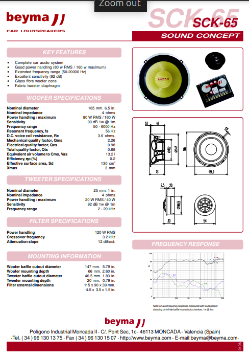 Beyma - sck65 - 6.5" 2 Way Component System image 1