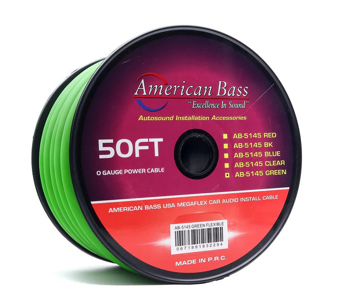 American Bass - 1/0 Gauge Mega Flex Power Cable 50ft image 0