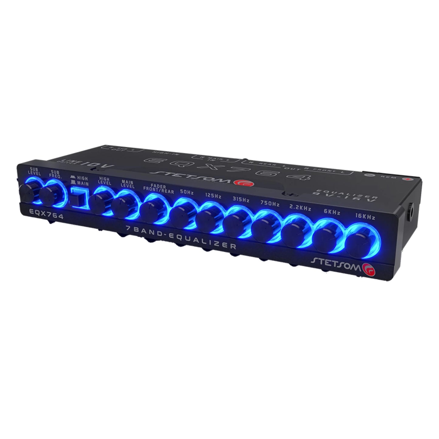 Stetsom EQX764 Graphic Equalizer 7 Band Equalization Modern Blue LED image 2