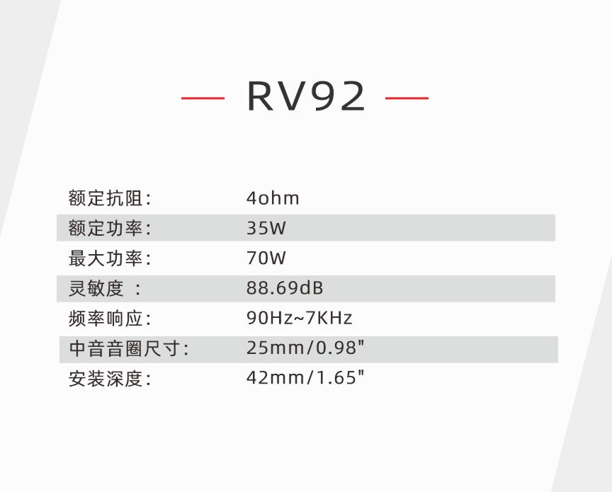 Rebec Audio - RV6S - 3 Way Componet set /w Filter image 5