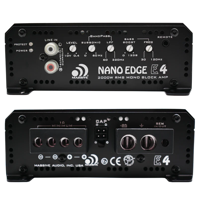 Massive Audio - E4 - 2,000 Watts RMS x 1 @ 1 Ohm Mono block amp image 1